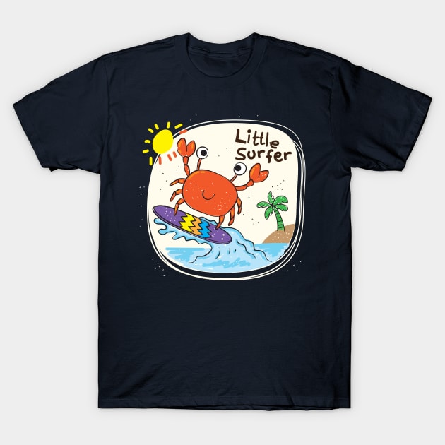 crab little surfer T-Shirt by Mako Design 